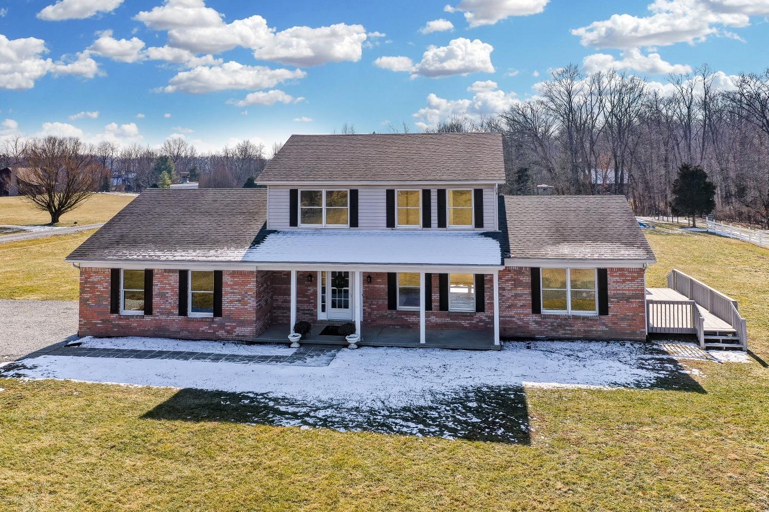 WOW!! Fully updated home with first-floor primary on 4 acres! New LVP flooring, new carpet, new kitchen cabinets, new quartz countertops, new appliances, new master bathroom, 1/2 bath and upstairs vanity, new roof, HVAC/AC, Tankless hot water heater. Roof 2016. Like a new home inside! Quiet, country location.