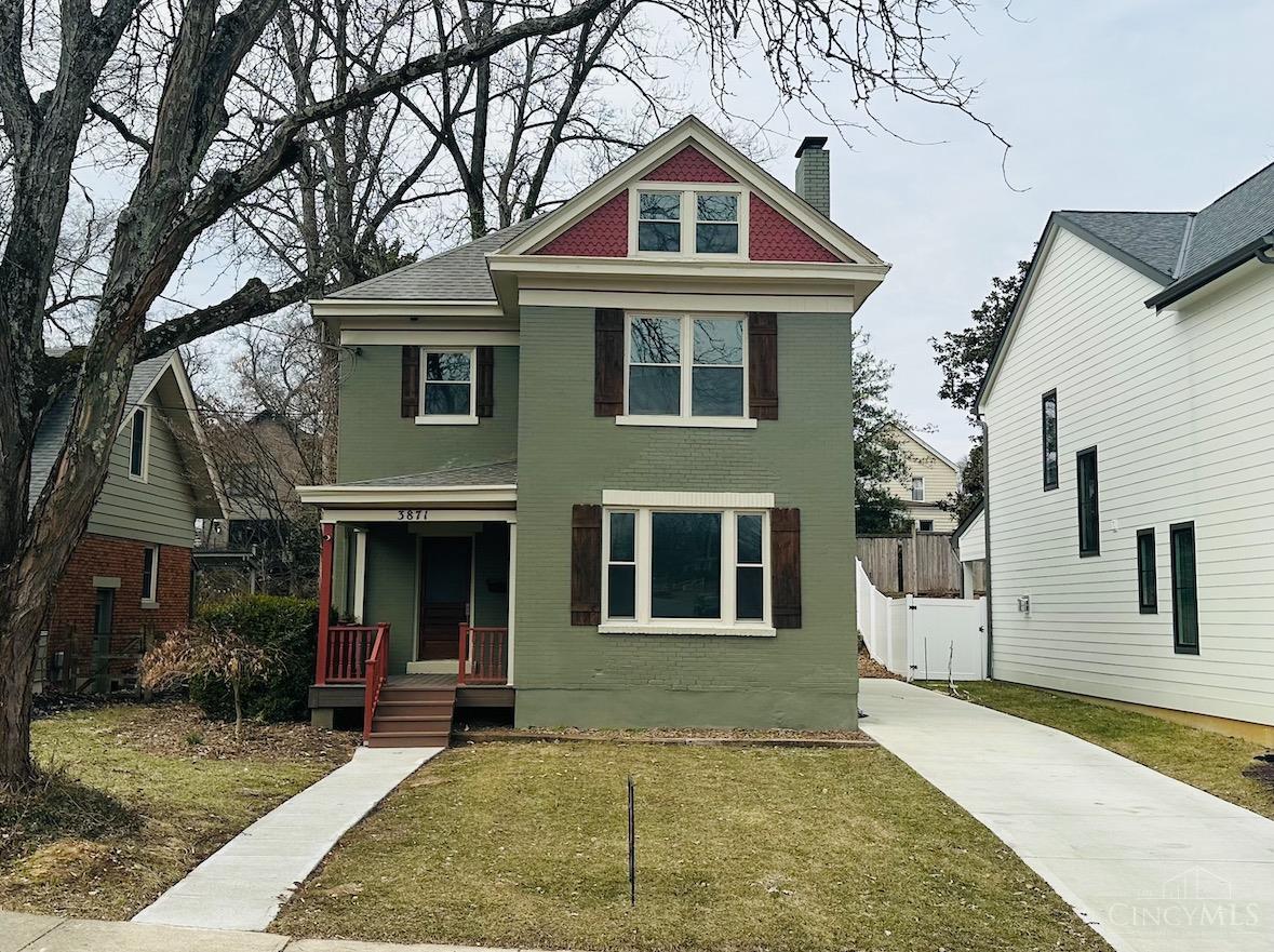 Welcome to this beautiful top-to-bottom renovated home towards the end of a cul-de-sac! A few blocks from Oakley square, this property blends classic character with modern upgrades, featuring an open-concept kitchen with elegant white cabinetry, granite countertops, and brand-new stainless-steel appliances. The second and 3rd floor feature spacious bedrooms. The backyard offers a private retreat with a spacious deck perfect for outdoor entertaining, even in the winter months. With a prime location, stylish updates, and a cozy yet modern feel, this home is a must-see. 1903 SQ Ft. Tax abatement application in process.