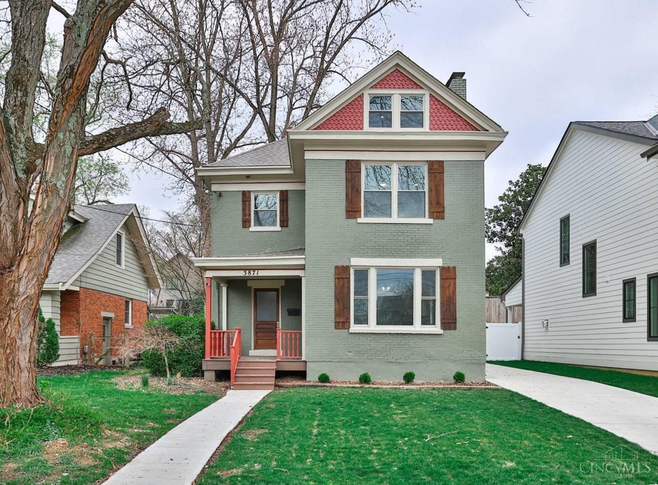 Welcome to this updated home nestled on a cul-de-sac, blocks from Oakley Square! Tax abatement in process of up to $200k for 12 years. This home blends classic character with modern upgrades: new roof, new driveway, new kitchen and baths, new interior and exterior paint, and new flooring. The open-concept kitchen boasts elegant white cabinetry, granite countertops, wood counterbar, stainless-steel appliances. The Dining Room features a fireplace and large windows. Three spacious bedrooms, including a large Primary with walk-in-closet, ensuite bath, double vanity, tile shower. Step out from the Kitchen to the private backyard, complete with a large deck, perfect for entertaining! See Video Tour for floor plan.