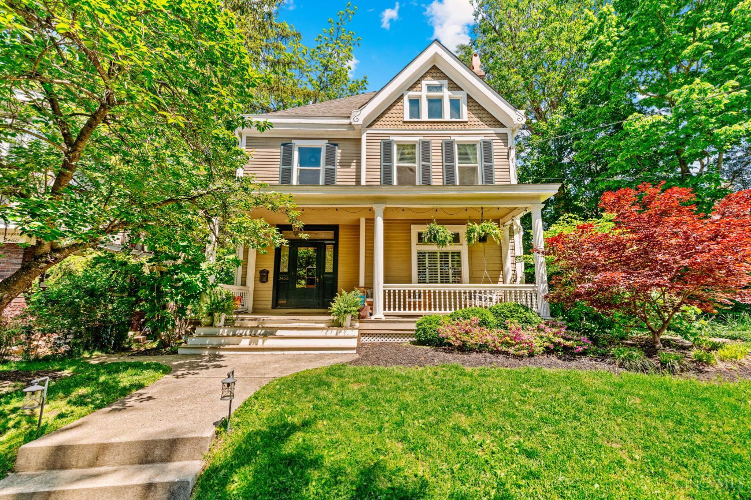 Nestled on a quiet, tree-lined street in Clifton Gaslight, this beautifully updated Victorian offers timeless charm with modern upgrades. Enjoy a spacious front porch, newly refinished hardwood floors, and a stylishly updated kitchen. The home features new windows, a new roof, and a luxurious primary suite with a walk-in closet and second-floor laundry. Just steps from Ludlow Avenue's shops and restaurants, this home is the perfect blend of historic character and contemporary comfort.    Offer deadline: Sunday, May 18 at 6:00 PM.