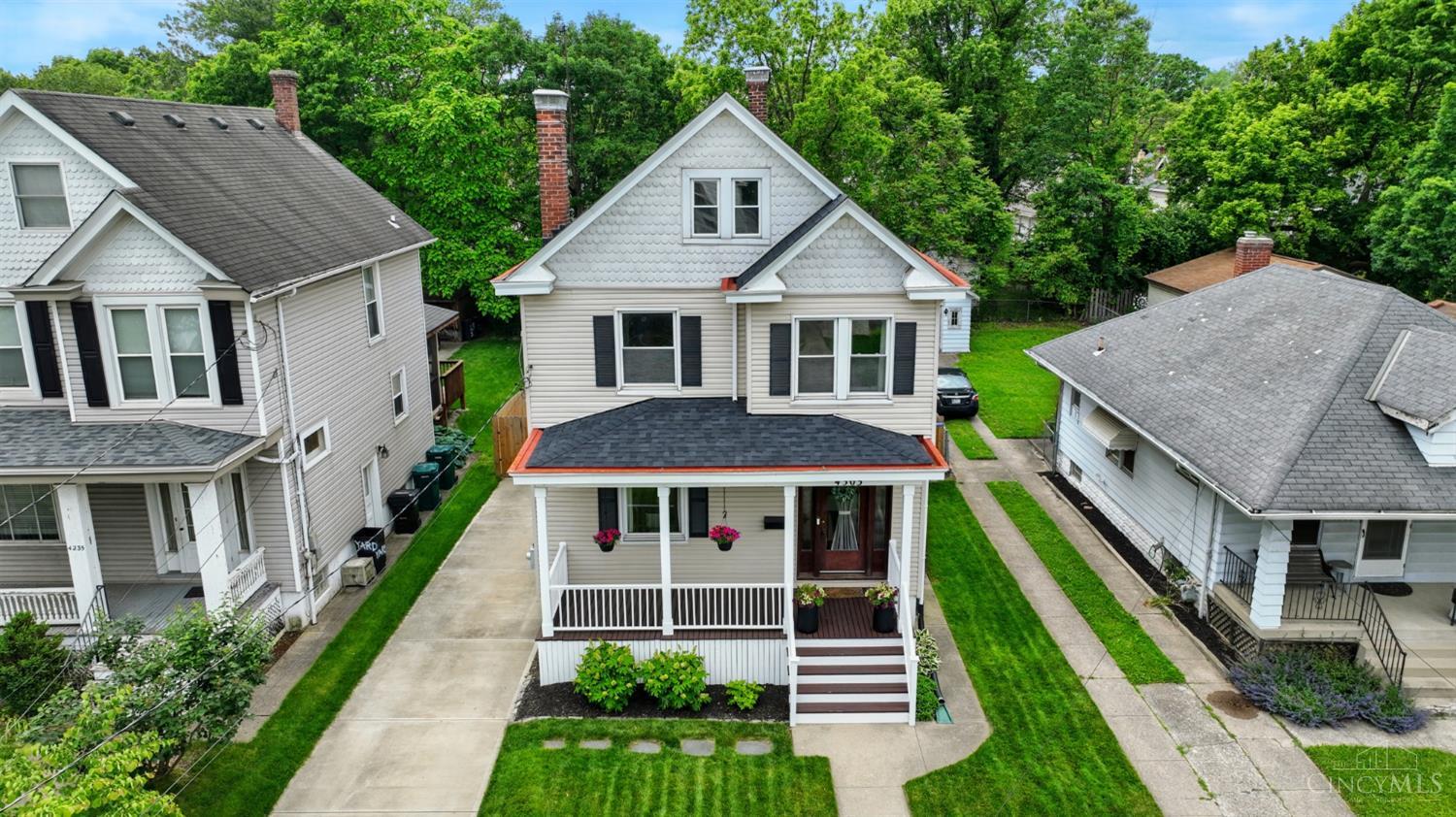 Charming & Updated 4-Bedroom Home in the Heart of Oakley! This beautifully updated 3-story home blends classic character with modern comfort. Featuring 4 bedrooms, 2.5 baths, and a finished basement, there's room for everyone to spread out and enjoy. Recent updates include a new roof (2022), 6-ft privacy fence (2023), refinished hardwood floors (2021), and an updated second-floor bath (2023). The stylish kitchen offers granite countertops, stainless steel appliances, and flows into a cozy living & dining area perfect for entertaining. Retreat to the adorable front porch or relax in your private, fenced backyard with pergola, ideal for gardening, gatherings, or quiet evenings outdoors. Additional highlights: 2-car garage, updated bathrooms, and a new washer/dryer (2021). All just a short walk to Oakley Square, Rookwood Commons, and Wasson Way. Don't miss this move-in ready gem in one of Cincinnati's most walkable and vibrant neighborhoods!