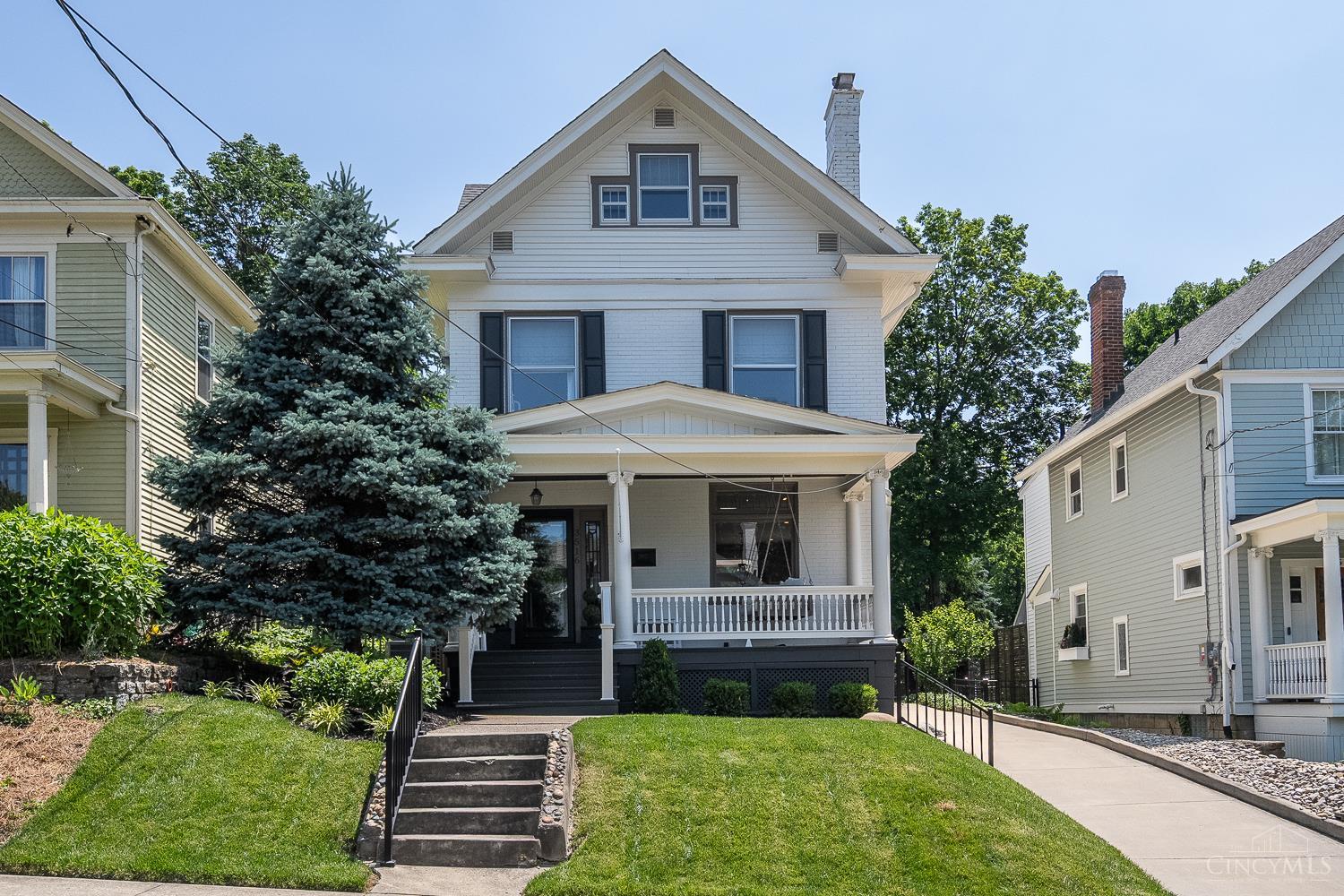 Stunning home nestled in the heart of Hyde Park! Meticulously maintained with thoughtful updates throughout, this home features an open floor plan that's perfect for entertaining. At the center is a stylish, functional kitchen designed for effortless hosting, with direct access to an updated, covered deck and private, fully fenced outdoor space. Enjoy a peaceful backyard setting enhanced by a 40-foot paver driveway extension and professional landscaping. The living room includes custom built-ins that add both charm and practical storage. The spacious primary suite offers a full en-suite bath and a private deck retreat. The finished third floor provides two versatile rooms, ideal as bedrooms or home office space, plus a full bathroom for added convenience. Nothing left to do but move in and make it home.