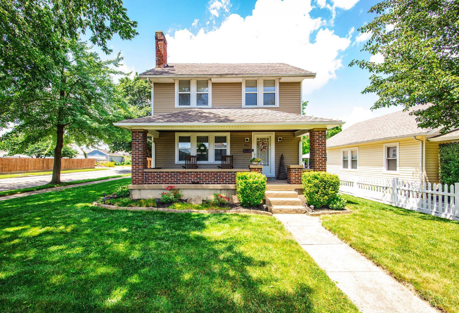 Welcome to this meticulously maintained 3-bedroom, 1.5-bath home, ideally situated on a generous corner lot in a peaceful, well-established neighborhood. Surrounded by mature trees and beautiful landscaping, this home offers both charm and functionality.    The inviting interior features a comfortable layout with a convenient half-bath on the first floor. Upstairs, you'll find three bedrooms and a full bath, while the spacious third-floor bonus room offers potential for a fourth bedroom, home office, or creative space.    Enjoy the outdoors with a large, fully fenced backyardideal for entertaining or relaxing. The front porch is perfect for enjoying quiet evenings, and the two-car garage, along with ample street parking, provides plenty of space for guests.    A large unfinished basement offers abundant storage or future finishing potential. Located just minutes from shopping, Spooky Nook, hospital, and local entertainment, this home blends comfort, convenience, and timeless appeal.