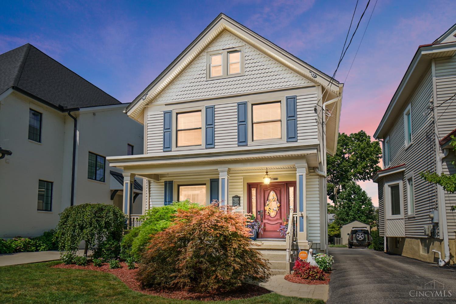Stunning 4BD Hyde Park home just steps to Hyde Park Square. Walking distance to the best Coffee, Dining, Farmers Markets Events, Parks and Schools.  Enjoy a Full front porch w/ swing. Gracious formal entry, showcasing open floor plan, elegant staircase & custom craftsmanship millwork. NEW Chef's KIT boasts $100K+ reno: Large quartz island w/seating, built-in microwave, pendant lighting ideal for baking, charcuterie, & casual entertaining. Ceiling height Custom Amish built wood cabinets, designer stone backsplash, Pro Grade smart appliances incl. fridge w/in-door ice/water. Custom Range hood. Bright Open space.  Both Baths fully remodeled w/upscale finishes. Refinished Hardwood floors, updated windows, smart systems, custom closets & designer fixtures throughout. Off-street pkg, fenced backyardperfect for play, pets, & al fresco dining. Close to parks, shaded sidewalks & patios that welcome pups. Live the vibrant, elegant Hyde Park lifestylewalkable, warm, updated & truly turnkey.