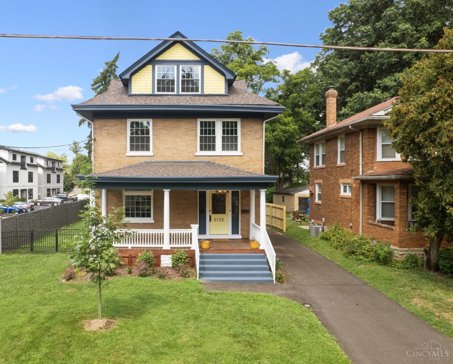 Rare find in the heart of one of the fastest growing Neighborhoods in the City. Beautifully redone, capturing the Home's original Charm & adding must-have modern features & amenities you will Love!  4-5 Bedrooms/3 Baths & Office + Loft w/ endless space & Privacy on 3 finished floors. More than 2500 sf w/ tons of Natural Light & storage. New Lighting fixtures, SS Appliances & Hardwood Flrs in Kitchen (2025), refinished, orig HW Flrs thru out (2025) Newer Elec, Plumbing, Dual, Zoned HVAC (1 of 2 new in 2025), Roof (2022) & New Downspouts (2025), Newer Windows (2017), restored Leaded Glass Entry & Stained Glass Doors (2025), Living Room w/ Built-ins & 2 Rookwood Fireplaces. Plus, Newly painted inside & out. Resurfaced Driveway (2025) & New Fence for added privacy + Pet Proof Fencing in Backyard. Walkable in all directions to all the Good Stuff. Must See!