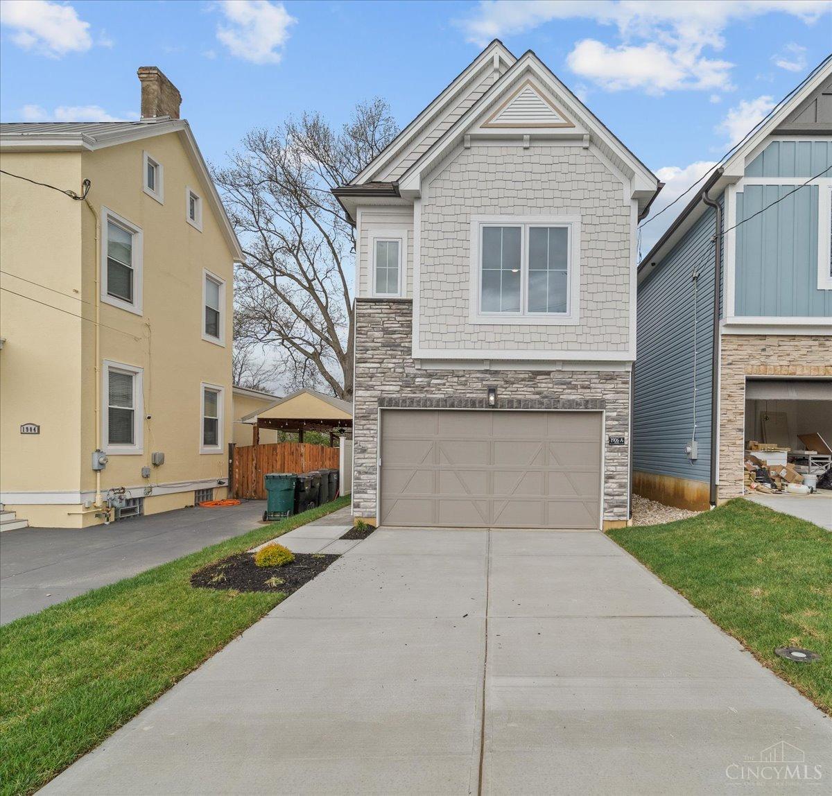 4.5% interest rate available for qualified buyers. Ashford Homes - 1,759 sq ft open concept floor plan. LEED Gold tax Abatement eligible. Save estimated $12k/yr in prop tax. Walkable to all that O'bryonville has to offer - Bon Bonerie, O'bryons, Bean & Barley, Pampa's, Ripple Wine Bar. Kitchen with island, 42 wall cabinets, quartz counters, stainless appliances. Master ensuite & walk-in closet. 9ft ceilings on the first floor. Rear Patio with park views. Plenty of storage in basement. Basement equipped with egress window and bathroom rough-in. Low maintenance home!