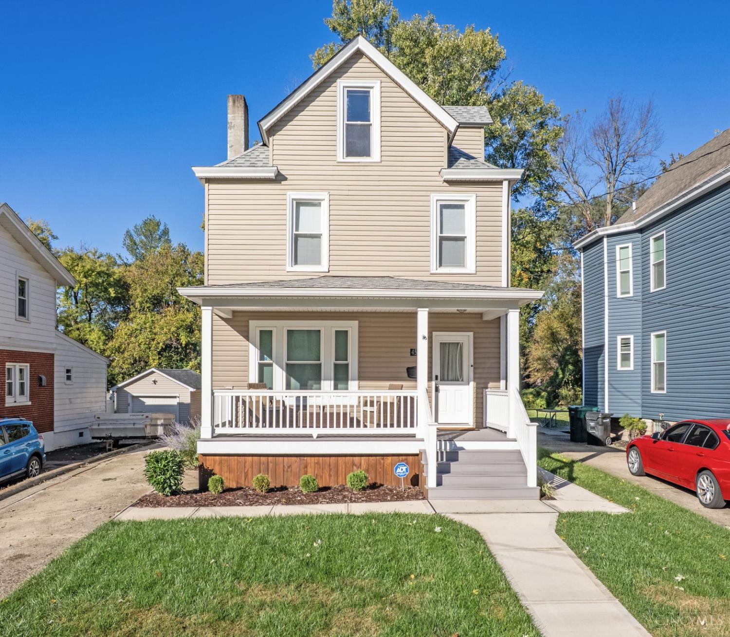 Make this Charmer yours! Full Renovation with impeccable quality of work thru out + already approved 12 Year Tax Abatement! 3 BDs/3 BAs + Office on 3 finished flrs. 2,000+ Sq Ft featuring new Eat-in Kitchen w/ all the modern bells & whistles + Lg, light filled Dining & open Living sp. Generously sized Master Suite w/ lg Walk-in Closet/Dressing area + roomy Master BA! All BDs offer spacious, move-in ready closets. 3rd flr features Private Office. Gorgeous Hardwd Flrs. New Lighting, Flooring, Elec, Plumbing + newer Roof, HVAC & Newly waterproofed Basement w/ Lifetime Transferrable Warranty ('26). Bonus: Oversized lot - Fully fenced & gated - great for Dog Owners or Entertainers! Steps to Murray Bike/Run/Walk Trl, Mom 'n Em Coffee/Wine & Mariemont Sq. Mins to Hyde Park, Oakley & Kenwood + New restaurants in Madisonville.