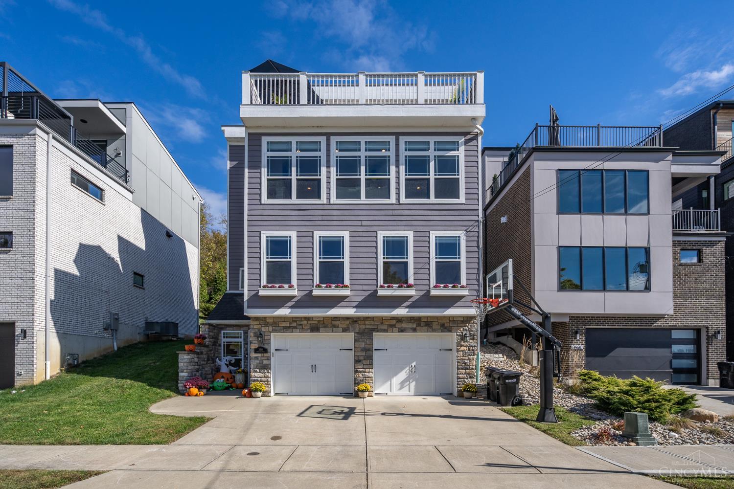 Immaculate Four-Story Home with Partial River Views  Discover this stunning four-story residence featuring a spacious, open layout and incredible natural light throughout. The open kitchen flows seamlessly into the great room, perfect for                entertaining and everyday living. Host unforgettable gatherings in the impressive party room, complete with a massive deck      showcasing sweeping views over Columbia Tusculum. Enjoy     generous bedrooms, stylish finishes, and a location that puts you just moments from popular restaurants, microbreweries, and scenic bike trails.  Enjoy the $400,000 Tax Abatement through 2032.