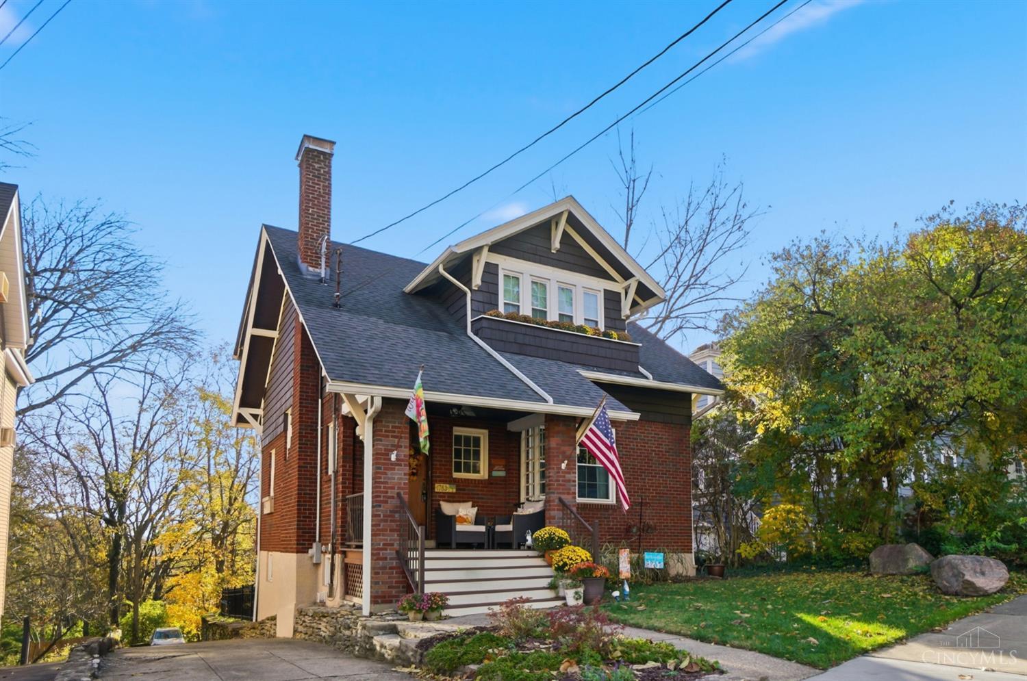 Your search is over! Discover the perfect blend of charm, location, updates & 3-season river views in this beautifully renewed E. Walnut Hills home! Featuring 4BR, 3 full BA & nearly 2,600 SF of living space, this gem includes a 2018 walkout lower-level apartment (permitted) with private entrance & covered patio ideal for guests or rental income. Bright interiors showcase original hardwood floors & details as well as two window-lined sunrooms overlooking the peaceful & lush backyard. Outdoor living shines with a new 10x30 deck ('24), covered paver patio, fenced yard, raised garden ('23) & detached patio facing the city & river. The long driveway with turnaround provides easy off-street parking & the garage was converted to storage ('19) with 2 exterior doors. Recent updates include bedroom bedroom carpet, tile floors in the 1st flr sunroom, wood privacy fence ('24), rebuilt porch ('20-permitted), main roof ('17), porch roof '20), water heater ('18), HVAC & vinyl windows ('10) & more.