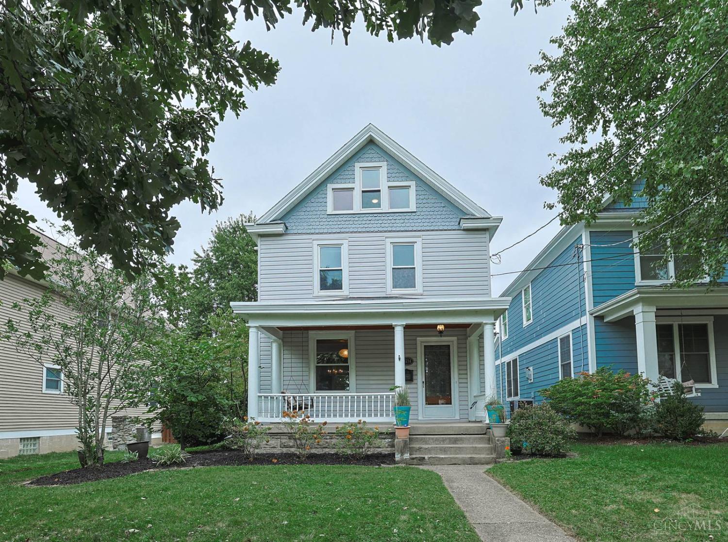 Prime location just steps from Oakley Square, Wasson Way & more. The traditional front porch welcomes you into this home featuring hardwood floors and a 1st-floor half bath. Flexible 3rd-floor finished space with full bath offers options for office, guest space, or bedroom. Extra-large 50' x 188' lot with deck and paver patio providing great outdoor space. 2-car garage with storage loft. Located within the Hyde Park School District.