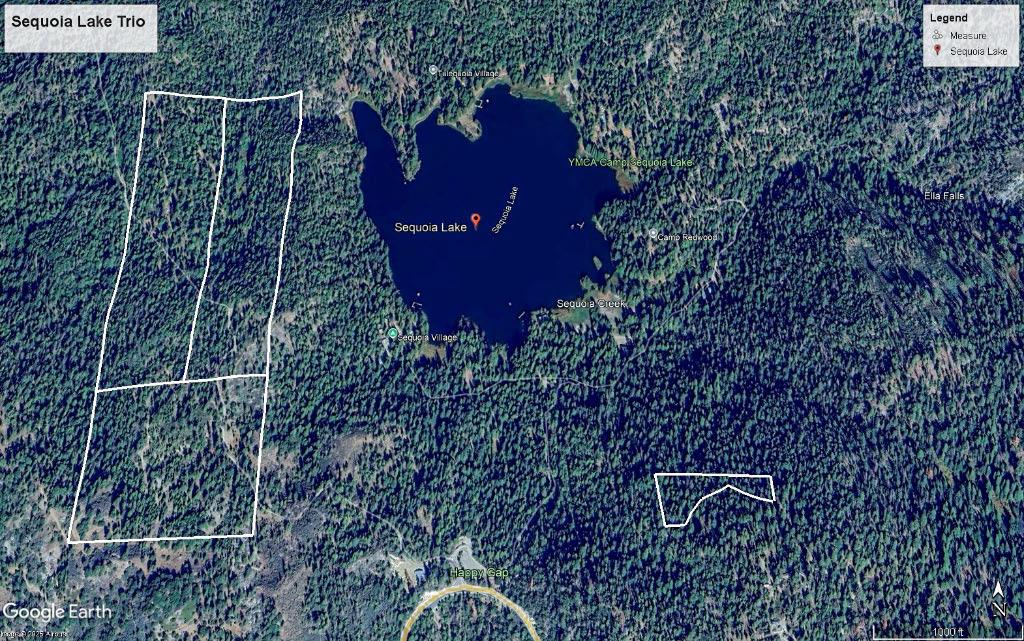 Sequoia Lake Trio - This property is one of three unique 40 acre parcels located at the 5,000 foot elevation just west of Sequoia Lake in the Sequoia National Forest. Each of these parcels offer a rare private generational foothold in one the world's most scenic spots within touch of the majestic Kings River Canyon (deepest in the United States) and the Giant Redwoods (largest trees in the world) of Sequoia National Park.  Formerly owned by the YMCA (caretaker and owner of Sequoia Lake), each of these forested 40 acre lots have individually unique features in a truly rustic and native environment offering the future owner a rare opportunity to create a private, generationally significant large landhold in the center of one of the world's most scenic resources. Each of these parcels have paved road access from Millwood Road (an 1800's road created to provide access to log the Giant Redwoods).This property is called the Sequoia Dogwood Meadow 40. As the name implies, it is highlighted by a profusion of native Dogwood trees and, at the bottom of the property, a gorgeous and natural meadow area surrounded by a wealth of mature pines, cedars, and fir trees. A walking trail of about  mile surrounds the entire meadow. But, that's not all that this parcel has to offer! At the top of the property is a natural spring that runs year round, providing a great water source for the entire parcel. A new road has been constructed providing full access to the property.