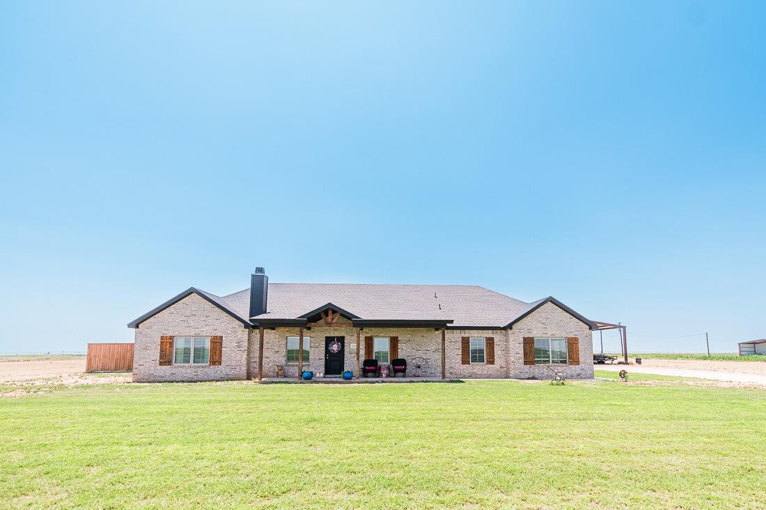 If you're looking for a 10 Acre slice of Texas in New Home ISD, this 4 Bedroom, 3 Bath house with a 40X50 SHOP is just what you're looking for. This 2021 build is an open concept floor plan that stretches from the isolated master bedroom on one end of the home to a giant bonus room at the other end of the house. The yard has a custom built fence to keep the backyard upkeep manageable and provide some privacy to entertain. You'll be blown away by the custom built shop with an eye brow and lean-to that make it perfect for work or for relaxing with friends. This property gives you the country life in New Home ISD that you've been looking for and a convenient location only a few minutes from Lubbock amenities. Come Live Texas Sized!