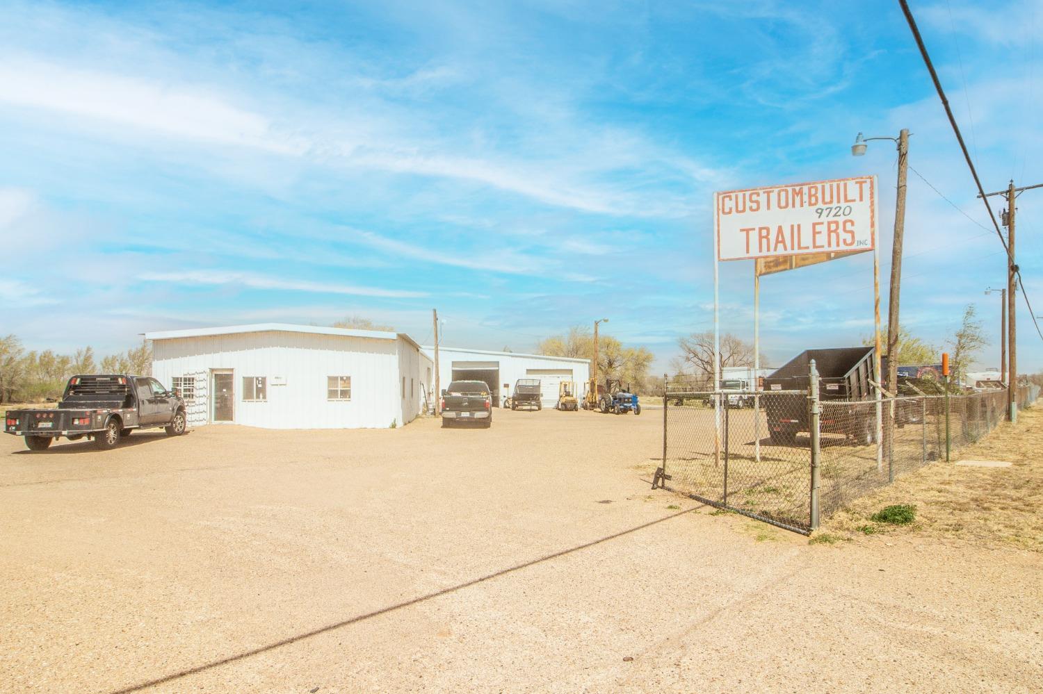 12,665 square foot shop on Highway 114 just east of Lubbock towards Idalou. This shop is currently a trailer manufacturer with 3,000 square feet of office space all sitting on 2 acres. Schedule your showing today and contact the listing agent for more information.