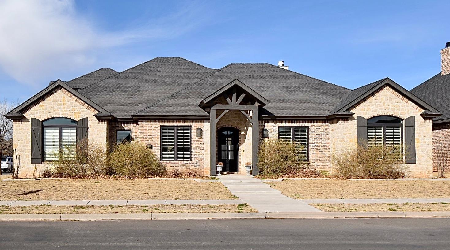 Stunning custom built 4 BR, 3.5 BA; 3 car garage. Welcome to The Trails, Lubbock's most coveted neighborhood. Enjoy morning coffee in the breakfast room while enjoying the view from the large windows that create vast natural flowing light, special barn ceiling with decorative beams in family room; cathedral ceiling in dining room, crown molding, beautiful hardwood floors; kitchen has Gas cook top, granite countertops, island & breakfast area, with oversized pantry. SS Refrigerator conveys. This beauty is a MUST SEE!!