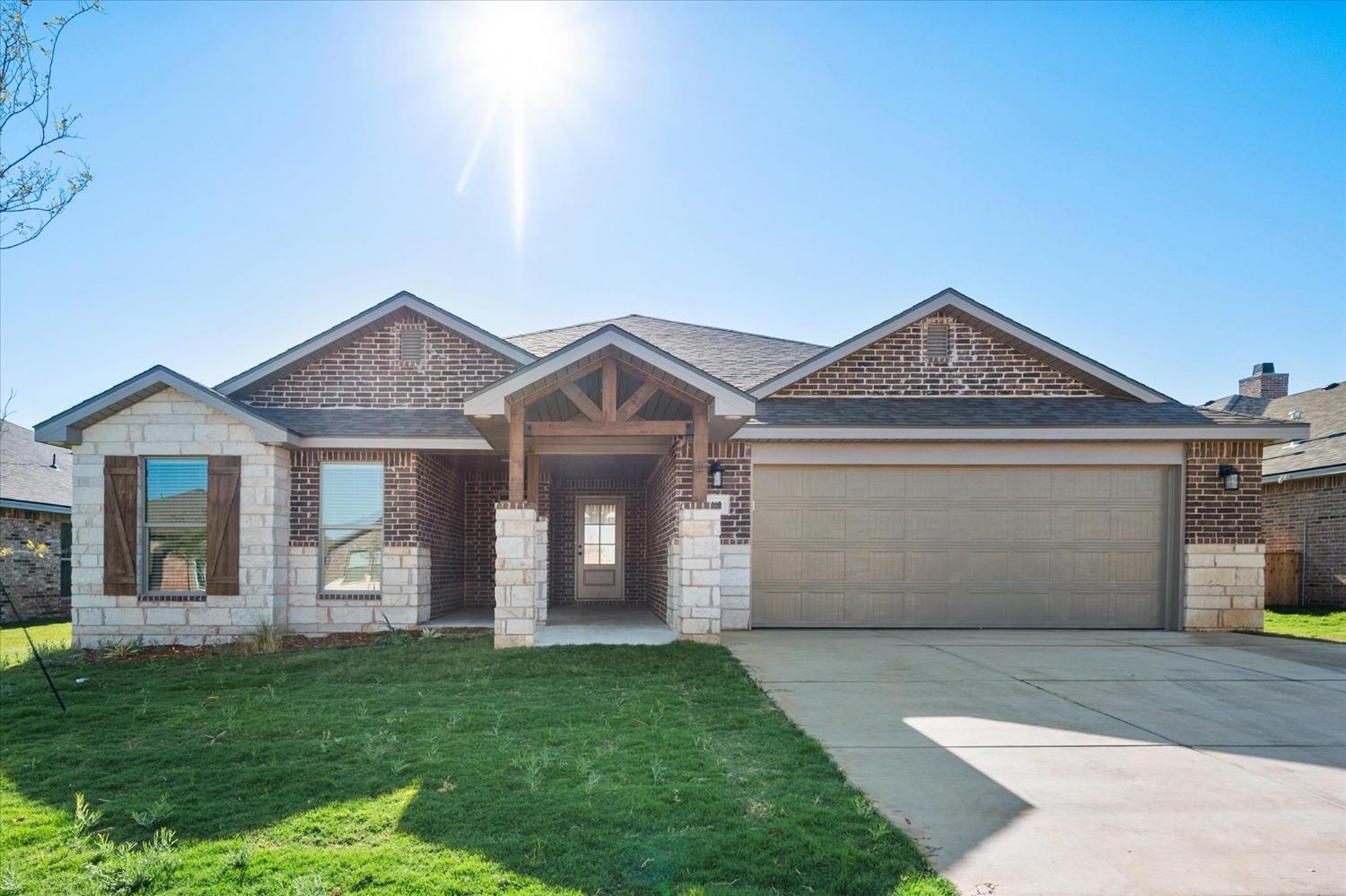 Up to $12K + 5.99% interest rate if we close before 11/20! Located in the Abbey Glenn community, this home is walking distance from United Supermarkets and minutes from H-E-B. Texas two-step your way through this ranch style front, and as you walk through the front door, a grand entryway will lead you into a spacious and bright living space, coupled with a large kitchen island and breakfast nook. Complete with a flex space that offers functionality as a playroom or luxury as a formal dining space, you'll be well on your way to being the premier hosting destination. When it's time to relax, the secluded master suite and standalone tub provide a slice of paradise. If you aren't sold on this 4 bedroom, 3 bathroom new build yet, the full-laundry room, additional storage areas, in-law suite and extra-wide 2-car garage will seal the deal. To make this new home yours, contact us today!