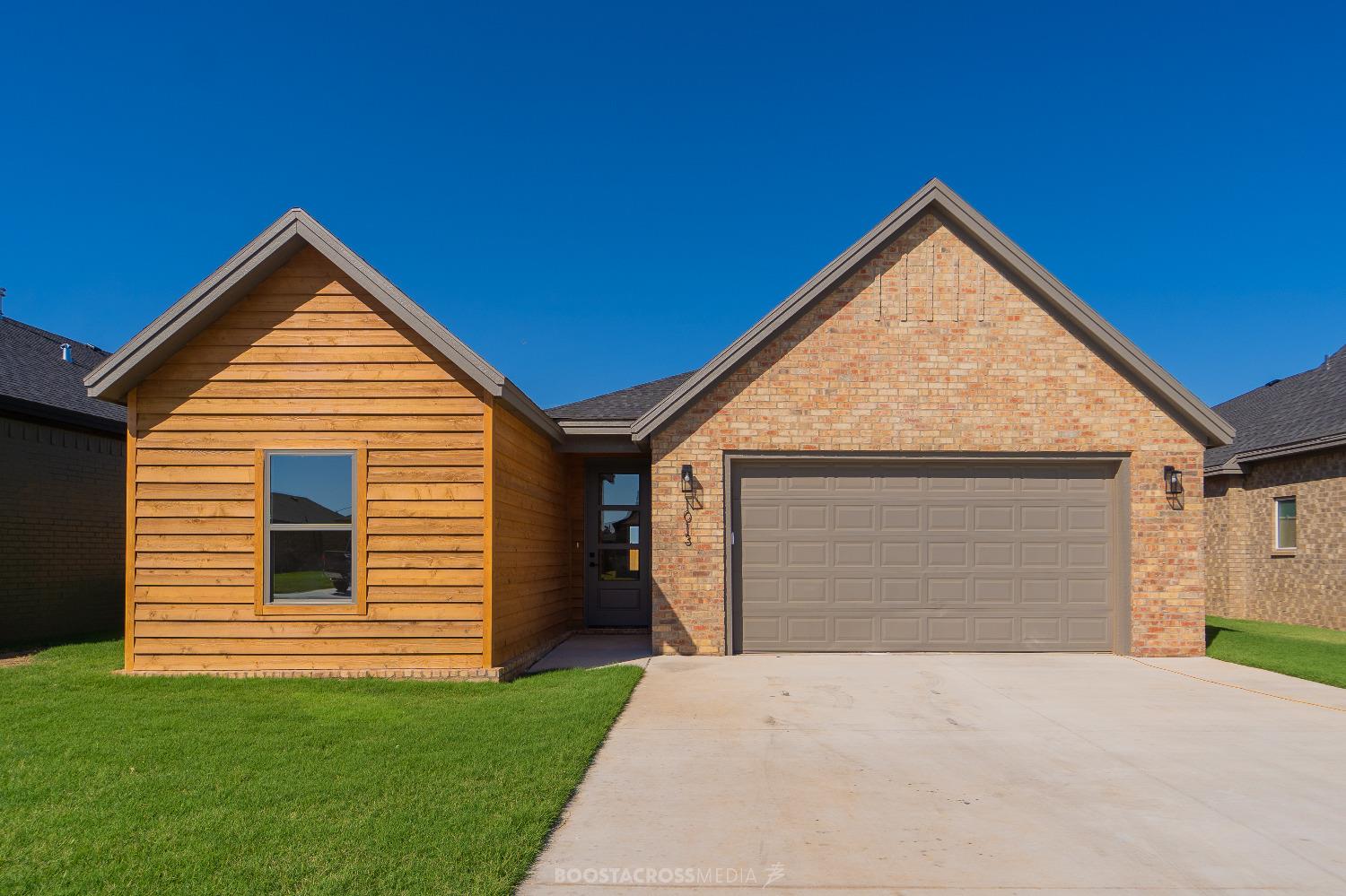 Special Financing on this New Construction home in Uptown West in Frenship ISD. This new home is brilliantly designed with an open floor plan, boasting over 1750 SF with ceiling high shiplap & wood mantle fireplace & tiled inlay with gas logs and built-in floating shelves. Highlights includes vaulted ceilings in front bedroom & entry area; special ceilings in living room & master bedroom. This jewel features 3 bedrooms 2 & 1/2 bathrooms with eye popping designer finishes throughout. Gourmet kitchen with 5 burner gas cooktop, built-in microwave, ample white cabinetry, quartzite countertops, black hardware, island w/breakfast bar and seating in dining room. Isolated Master bedroom with spa inspired bathroom; double vanity, separate shower w/glass door & separate soaking tub & oversized master closet. Huge laundry with quartzite countertops & broom closet. Mud Room off garage. Don't miss your opportunity to make this home yours.